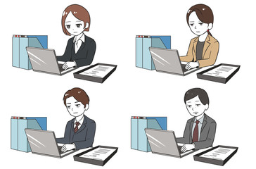 徹夜で働く社員