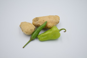 fresh green pepper & ginger  © mrizwan