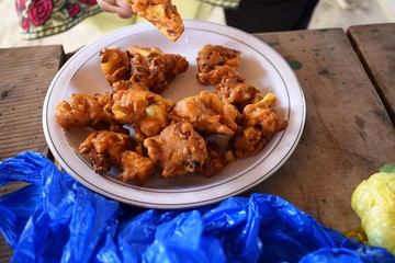 fried Pokora in plate