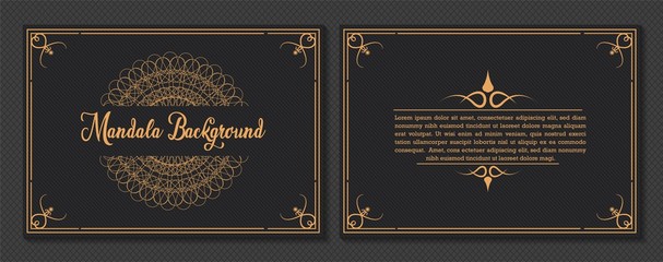 Mandala business card template	