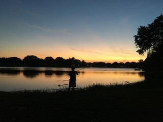 sunset on the river
