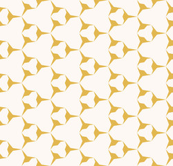 Abstract geometric seamless pattern with edgy shapes, triangles, hexagons, grid, net. Simple vector ornament texture. Yellow and white graphic background. Modern repeated design for decor, furniture