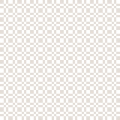 Subtle vector checkered geometric seamless pattern with small squares, repeat tiles. Abstract white and beige chequered texture. Pixel art. Simple minimal background. Design for decor, textile, prints