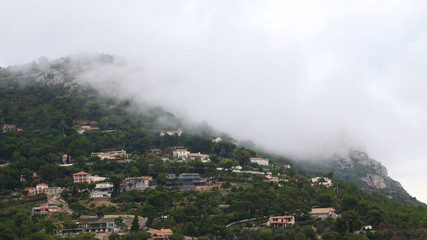 Fototapeta na wymiar Mist Above French Village