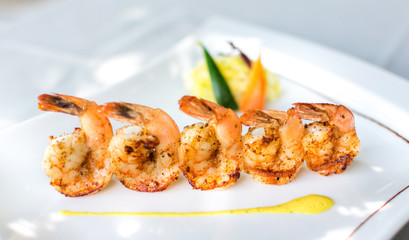 Crevettes grillées