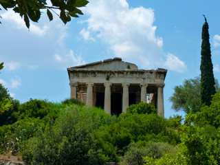 Fototapeta na wymiar Temple of Hephaestus in Ancient Agora, Athens, Greece