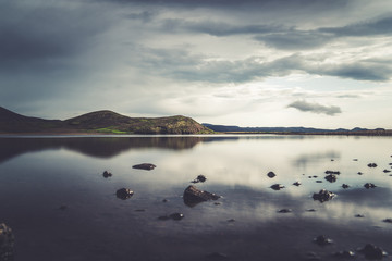 Lake and mountains