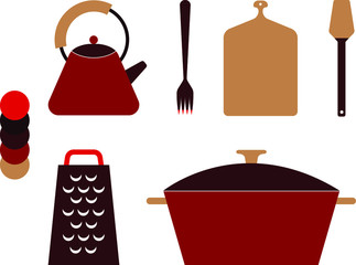 set of kitchen accessories