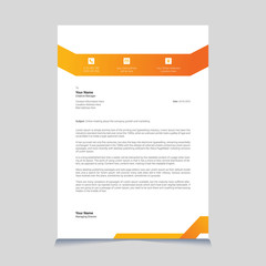 Corporate Yellow Abstract Modern Letterhead Template