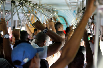 people in the train car