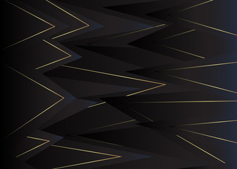 Minimalist black premium exclusive background. Vector luxury dark and golden gradient geometric elements.