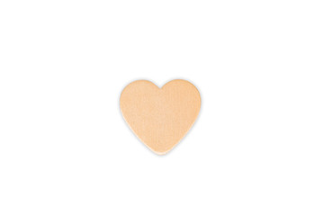 Heart shaped wood isolated on a white background with clipping path