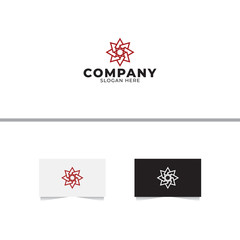 Mandala Flower Logo Design Template
