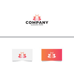 Yoga Horse Logo Design Template