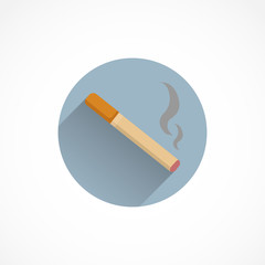 cigarette colorful flat icon with shadow. smoking icon