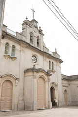 Fototapeta na wymiar Historic sanctuary of Our Lady of the Mount Carmel, in Carmelo, Uruguay.