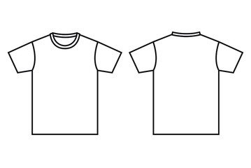 Tシャツの表裏のイラスト