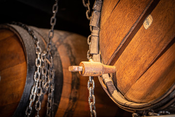 Brazilian barrel of cachaça drink