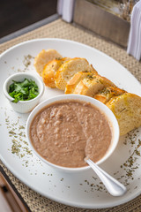 bean broth with toasts