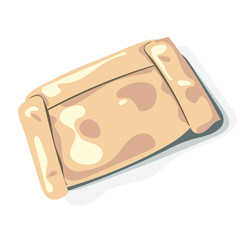 Empanada. Preparación típica chilena. Ilustración en vector