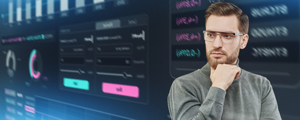 businessman makes decision