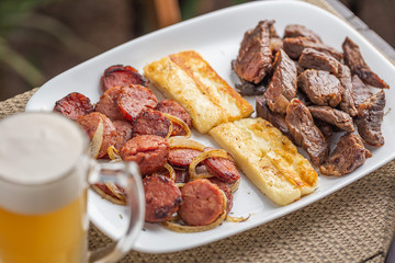 Brazilian Snacks, cheese, meat and pepperoni