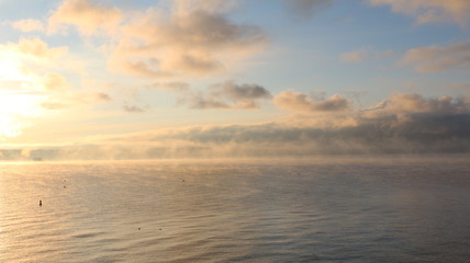 Fototapeta na wymiar Mist and Sunrise