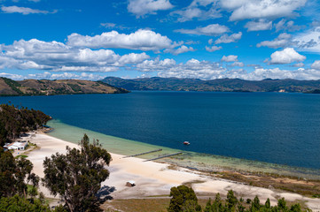 Landscape of the Tota Lagoon Beach