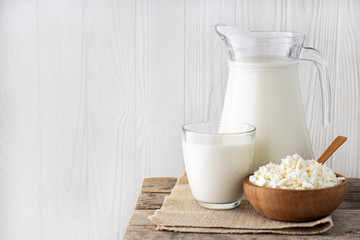 milk and cottage cheese