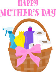 Mother's Day 2020 concept - funny card gift for mom coronavirus
