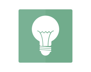 Light bulb with rays shine. Energy and idea symbol