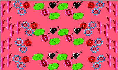 seamless pattern with hearts