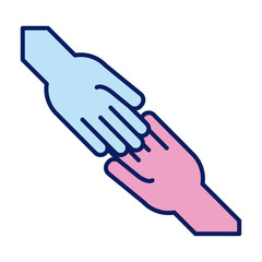 handshake solidarity line and fill style