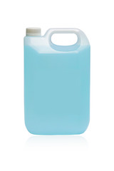 Alcohol for cleaning and sanitizing is contained in gallons. Many gallon alcohol gel for sanitizing Coronavirus Covid-19. Products for sale to anti Coronavirus protection (Covid 19).
