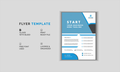corporate business flyer template design for infographics