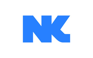 Obraz premium NK or KN and N, K Uppercase Letter Initial Logo Design, Vector Template