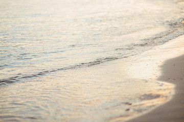 Sea wave close up, low angle view,