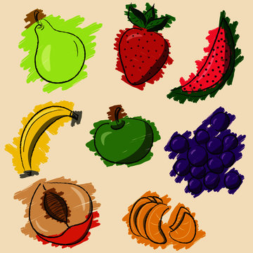 Vector frutas
