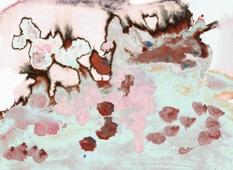 Grunge watercolor painted colorful vibrant texture. Artists abstract background.