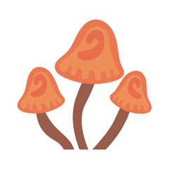 fungus plants hand draw style icons