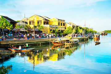 View of Hoi An ancient town, UNESCO world heritage, at Quang Nam province. Vietnam. Hoi An is one of the most popular destinations in Vietnam
