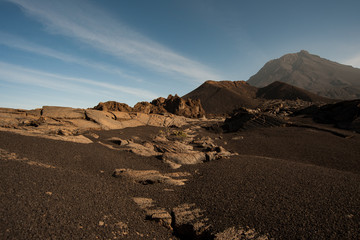 landscape fogo cap verde lava formation