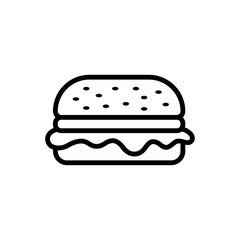 hamburger - fast food icon vector design template