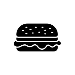 hamburger - fast food icon vector design template