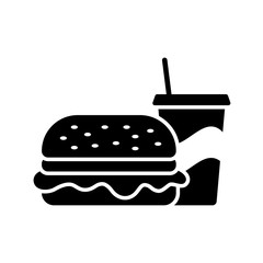 hamburger - fast food icon vector design template