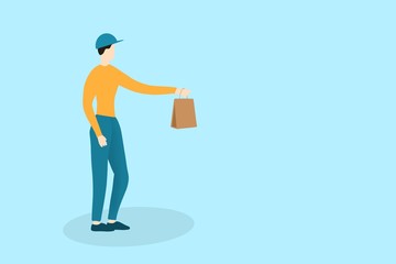 Food delivery service illustration background