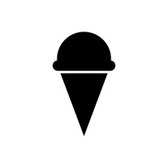 Simple Ice cream icon isolated on white background