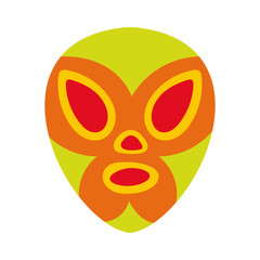 mexican mask of fighter fill style icon