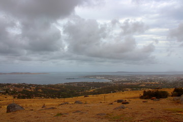 storm clouds over port lincoln, south australia