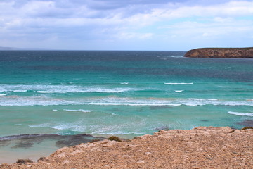 beach and sea in coffin bay, south australia
